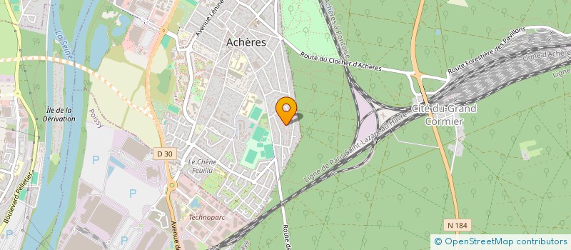 localisation de l'entreprise SCI MAZE  ACHERES