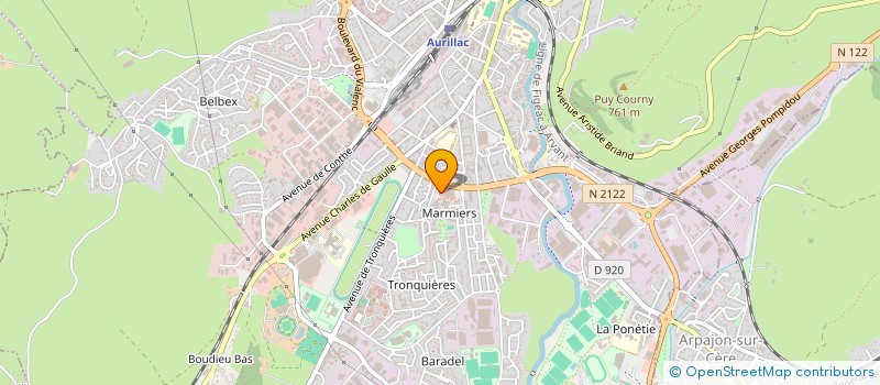 localisation de l'entreprise SCI MB 98 RUE LEON BLUM à AURILLAC