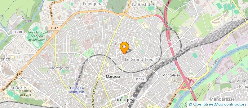 localisation de l'entreprise SCI MB FANCY à LIMOGES