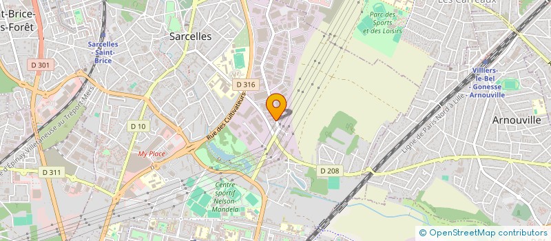 localisation de l'entreprise SCI MB INVEST  SARCELLES