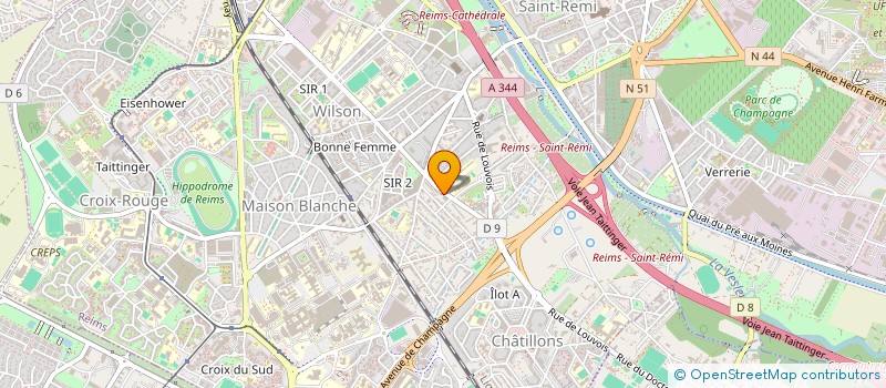 localisation de l'entreprise SCI MBF  REIMS