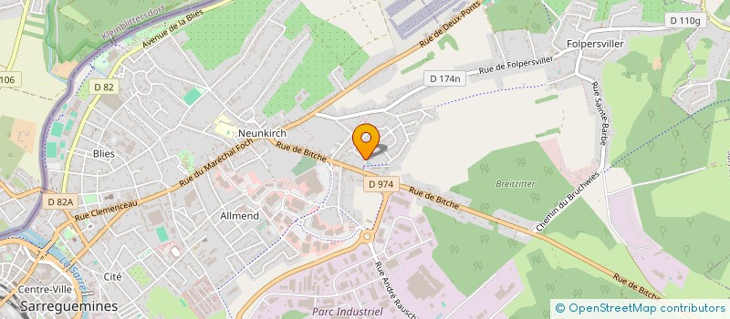 localisation de l'entreprise SCI MBF à SARREGUEMINES