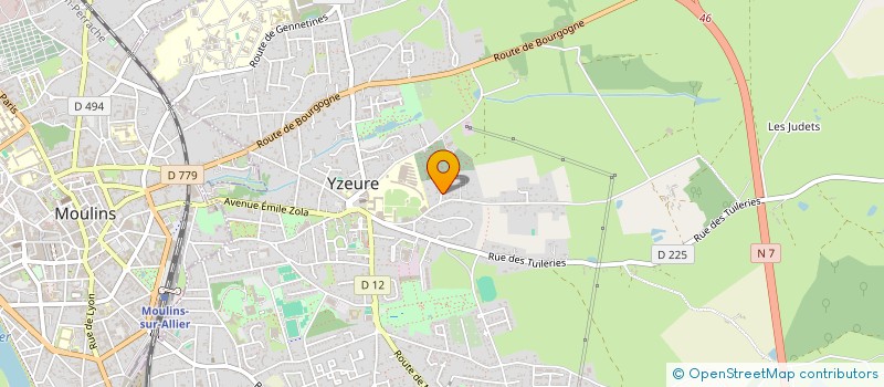 localisation de l'entreprise SCI MBI  YZEURE