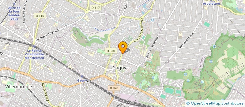 localisation de l'entreprise SCI MBM à GAGNY