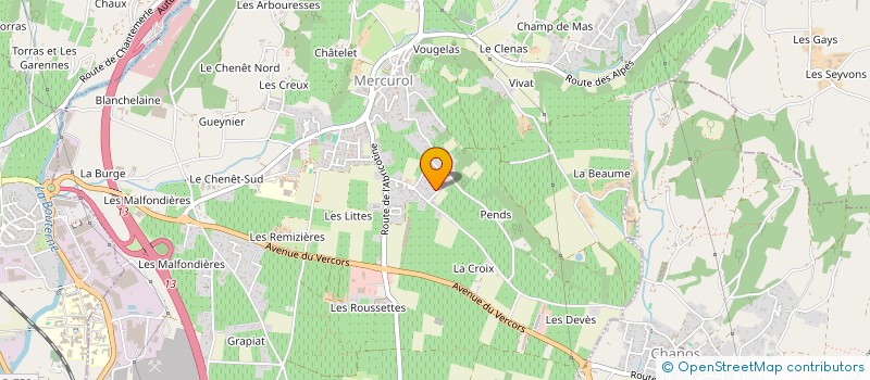 localisation de l'entreprise SCI MBN  MERCUROL-VEAUNES