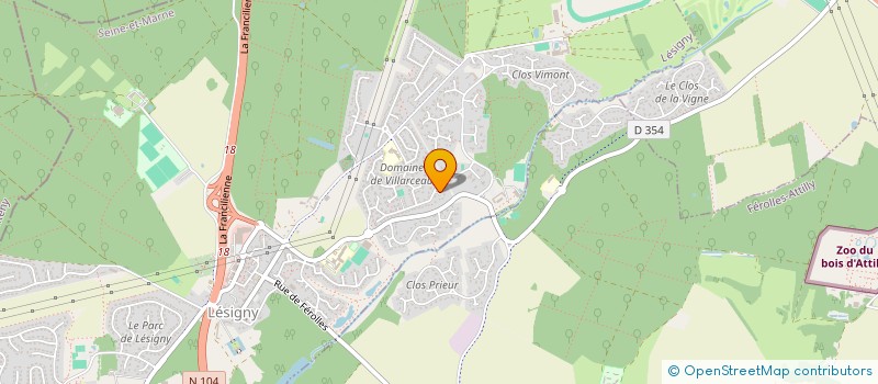 localisation de l'entreprise SCI MBP  LESIGNY