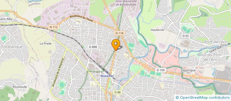 localisation de l'entreprise SCI MBR  MAZAMET