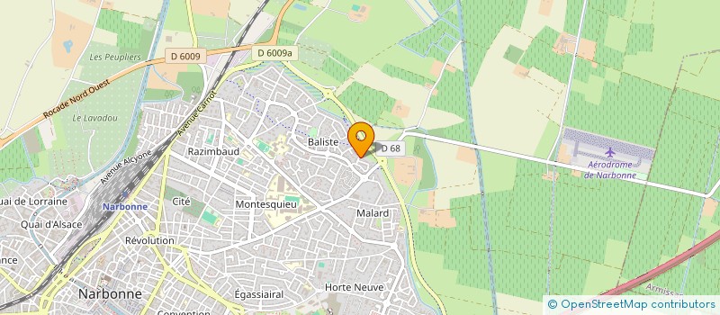 localisation de l'entreprise SCI MBS  NARBONNE
