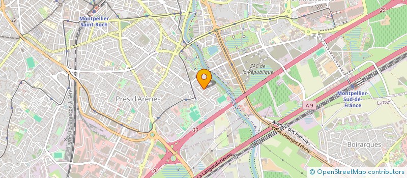 localisation de l'entreprise SCI MBS à MONTPELLIER