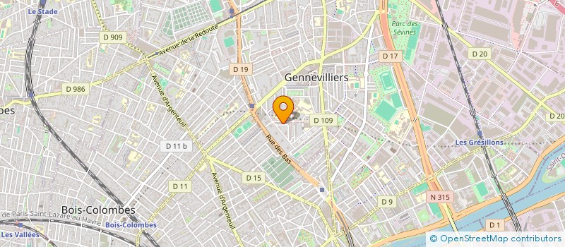 localisation de l'entreprise SCI MBSJ à GENNEVILLIERS
