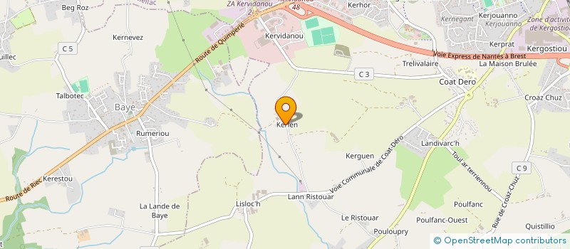 localisation de l'entreprise SCI MC KERGOALER  QUIMPERLE