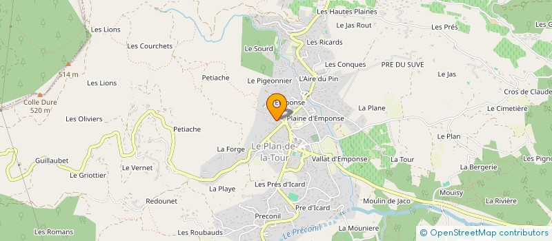 localisation de l'entreprise SCI MC SPORT SANTE  LE PLAN-DE-LA-TOUR