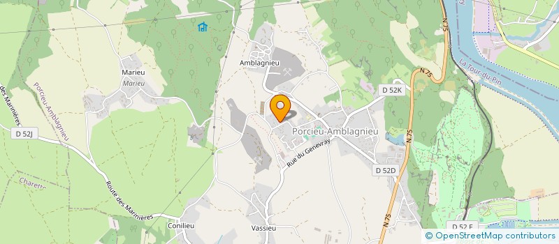 localisation de l'entreprise SCI MCA  PORCIEU-AMBLAGNIEU