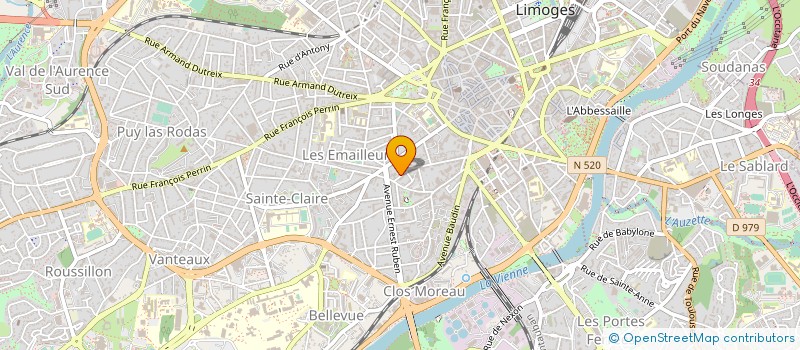 localisation de l'entreprise SCI MCCJV INVEST à LIMOGES