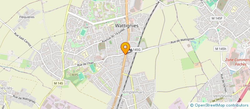 localisation de l'entreprise SCI MCD  WATTIGNIES