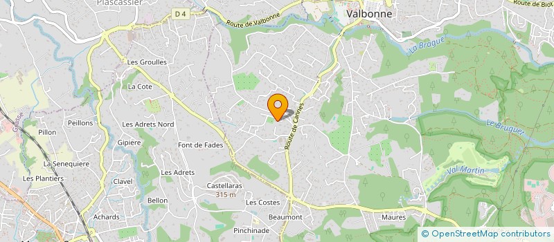 localisation de l'entreprise SCI MCG  VALBONNE