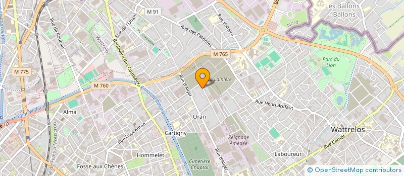 localisation de l'entreprise SCI MCM DULOT  ROUBAIX