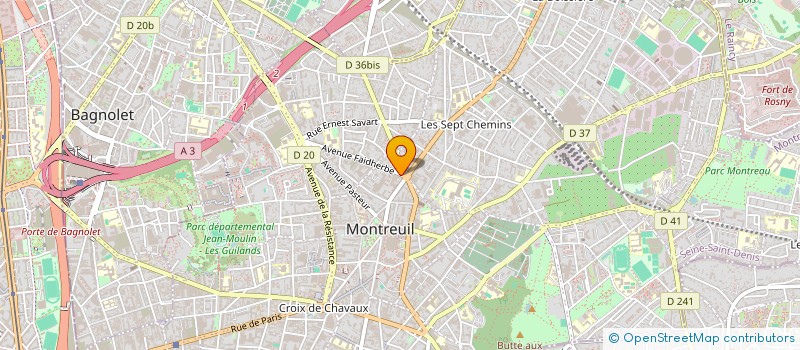 localisation de l'entreprise SCI MCMG à MONTREUIL