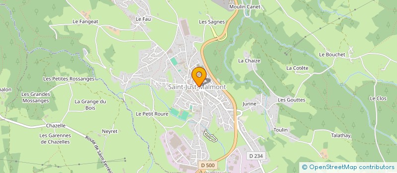 localisation de l'entreprise SCI MCOC  SAINT-JUST-MALMONT