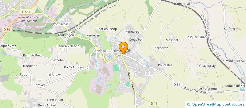 localisation de l'entreprise SCI MCP  PLOUNEVENTER