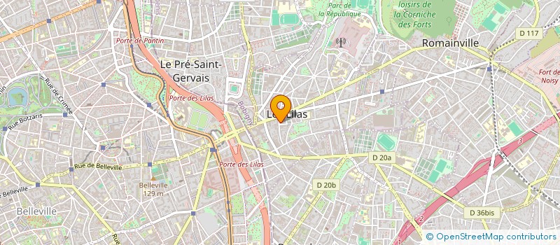 localisation de l'entreprise SCI MCR2 INVEST à LES LILAS
