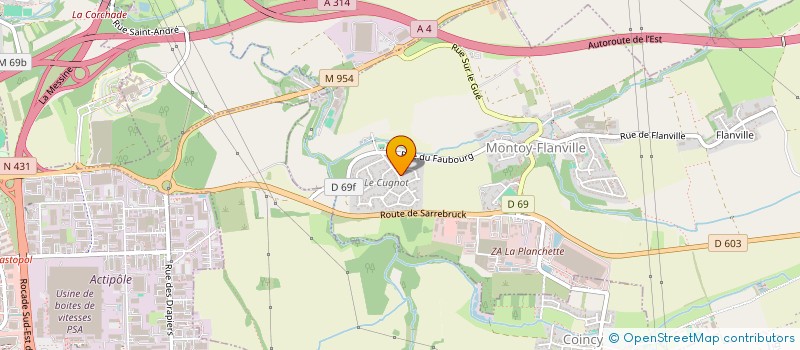 localisation de l'entreprise SCI MCS INVESTISSEMENTS  OGY-MONTOY-FLANVILLE