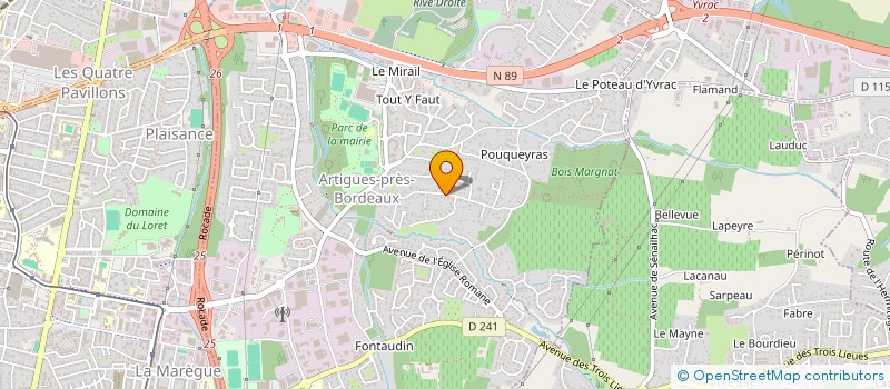 localisation de l'entreprise SCI MCV  ARTIGUES-PRES-BORDEAUX