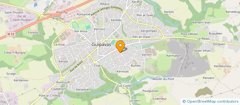 localisation de l'entreprise SCI MCY  GUIPAVAS