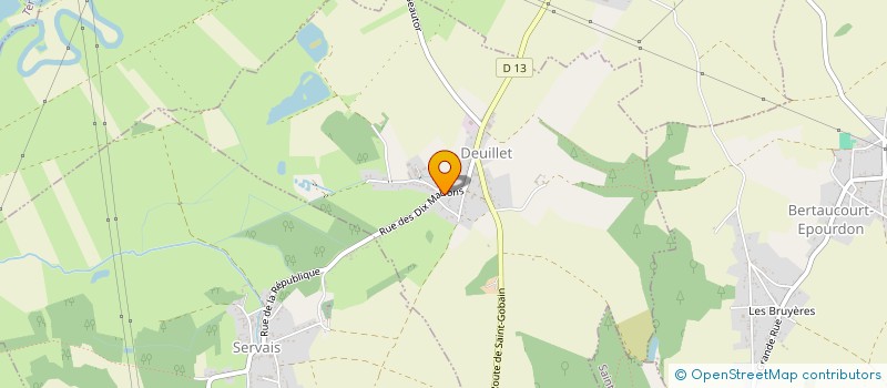 localisation de l'entreprise SCI MDH  DEUILLET