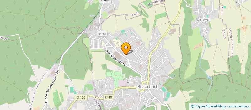 localisation de l'entreprise SCI MDID à BEAUCOURT