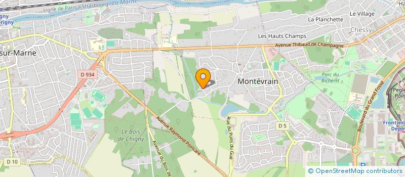 localisation de l'entreprise SCI MEB  MONTEVRAIN