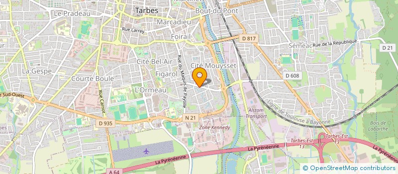 localisation de l'entreprise SCI MECASIGA  TARBES