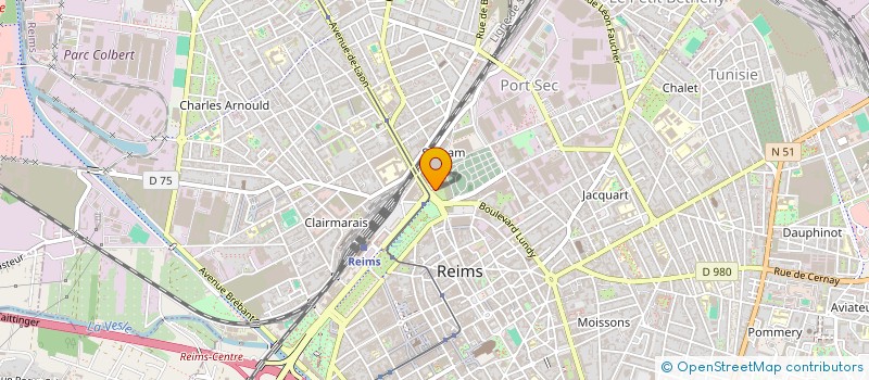 localisation de l'entreprise SCI MEDICALE BOULINGRIN REPUBLIQUE  REIMS