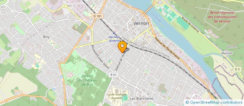 localisation de l'entreprise SCI  MEDICALE DE L ARDECHE  VERNON