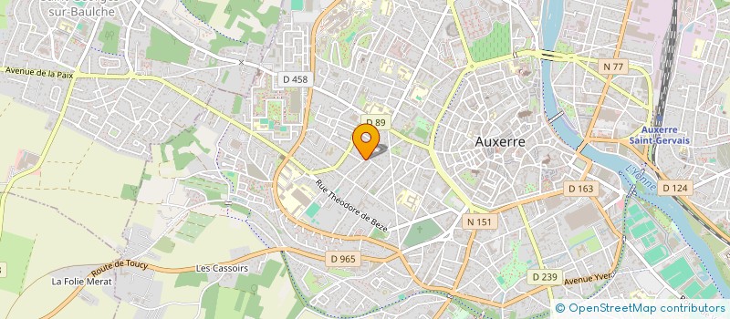 localisation de l'entreprise SCI MEDICALE DES BOUSSICATS à AUXERRE
