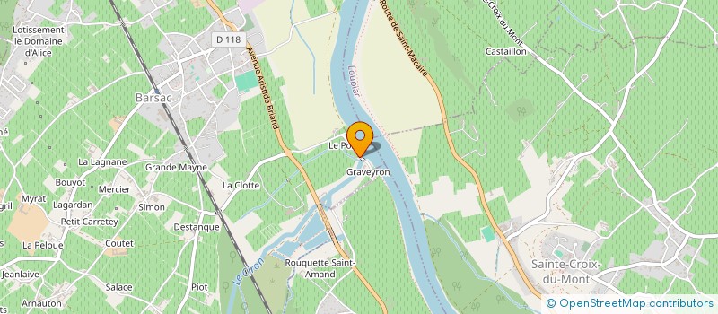 localisation de l'entreprise SCI MEDICALE DES COTEAUX  BARSAC