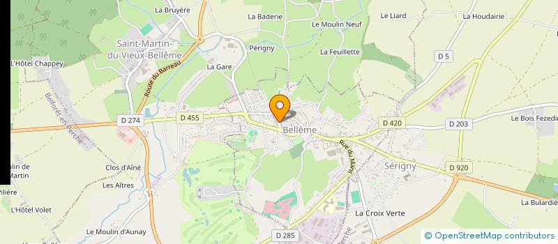 localisation de l'entreprise SCI MEDICALE PLACE AU BLE à BELLEME