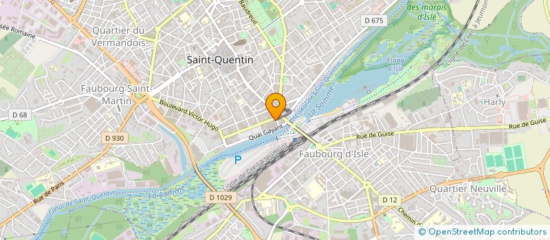 localisation de l'entreprise SCI MEDICENTRE à SAINT-QUENTIN