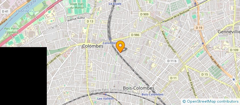 localisation de l'entreprise SCI MEG à COLOMBES