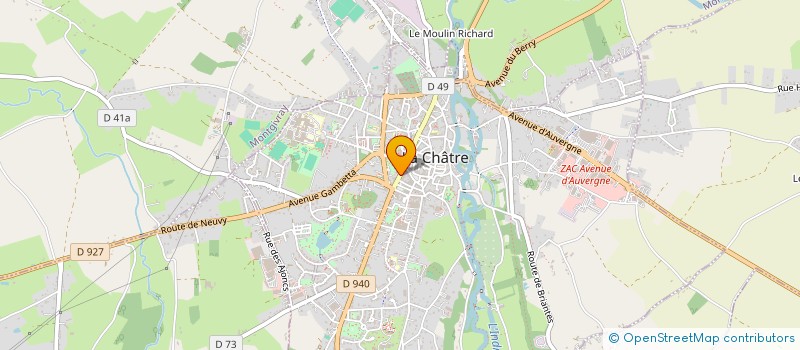 localisation de l'entreprise SCI MEILLANT FRERES à LA CHATRE