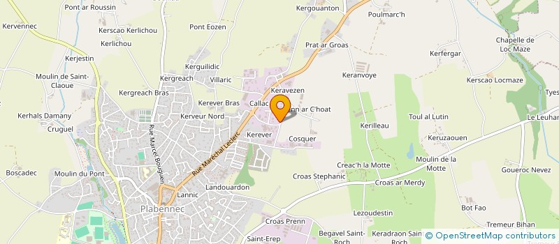 localisation de l'entreprise SCI MEILLARD  PLABENNEC