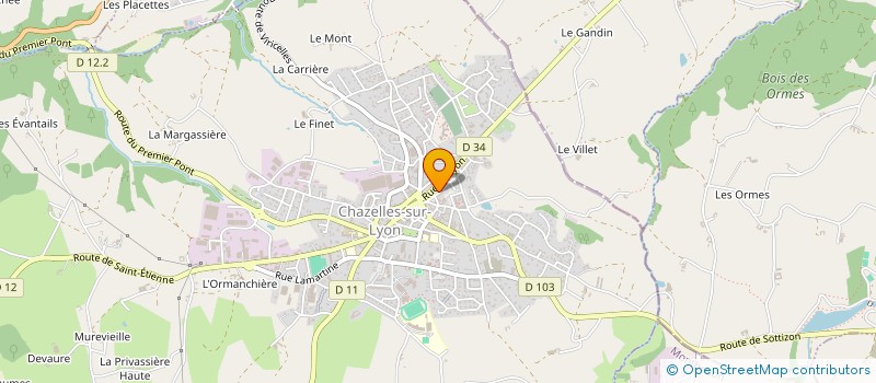 localisation de l'entreprise SCI MELNUR  CHAZELLES-SUR-LYON