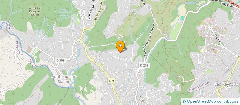 localisation de l'entreprise SCI MELUSINE  PEGOMAS