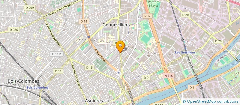 localisation de l'entreprise SCI MELY à GENNEVILLIERS