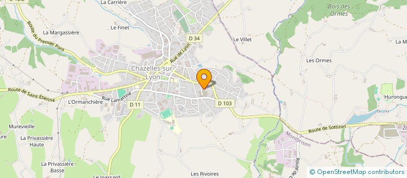 localisation de l'entreprise SCI MELYNE  CHAZELLES-SUR-LYON