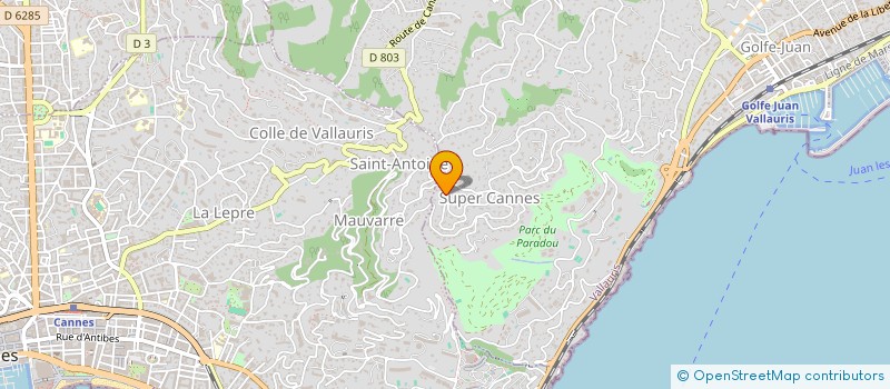 localisation de l'entreprise SCI MEMISA à VALLAURIS