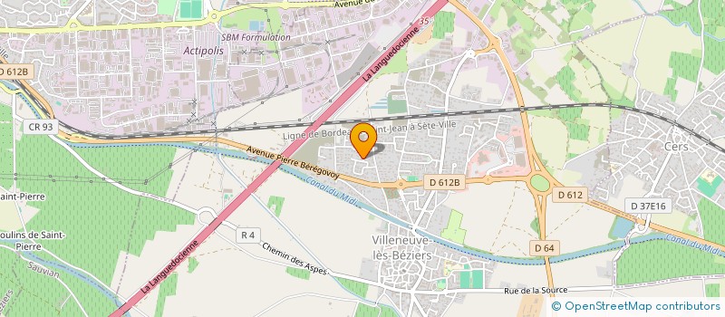 localisation de l'entreprise SCI MENAB  VILLENEUVE-LES-BEZIERS