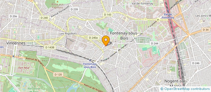localisation de l'entreprise SCI MENARD à FONTENAY SOUS BOIS