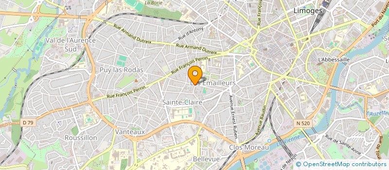 localisation de l'entreprise SCI MENARS à LIMOGES