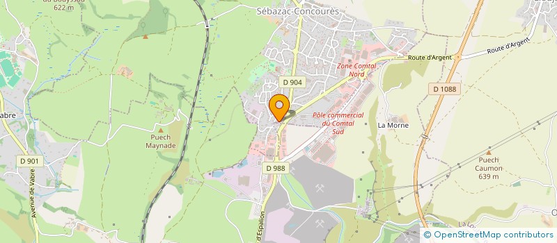 localisation de l'entreprise SCI MENDE  SEBAZAC-CONCOURES